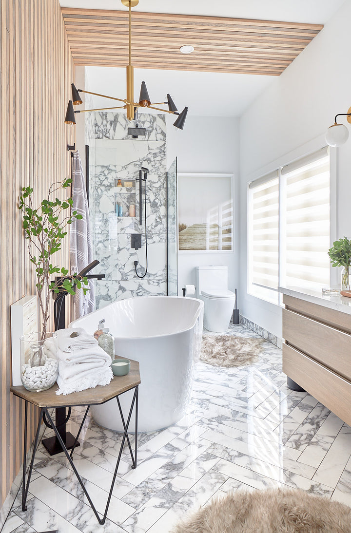 The Bones, The Beauty and The Bling in a Bathroom Reno