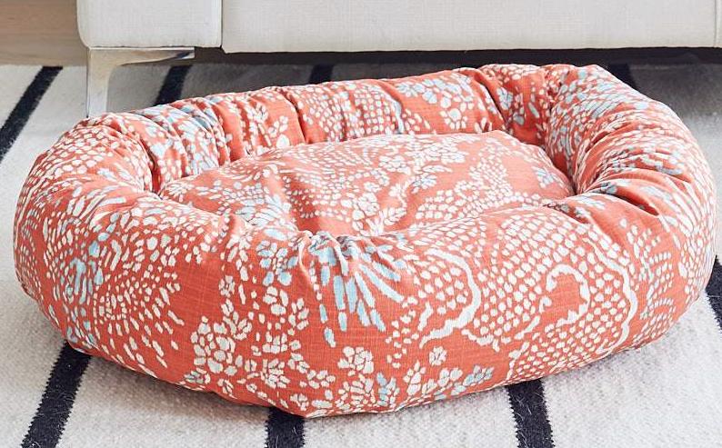 designer fabric dog bed