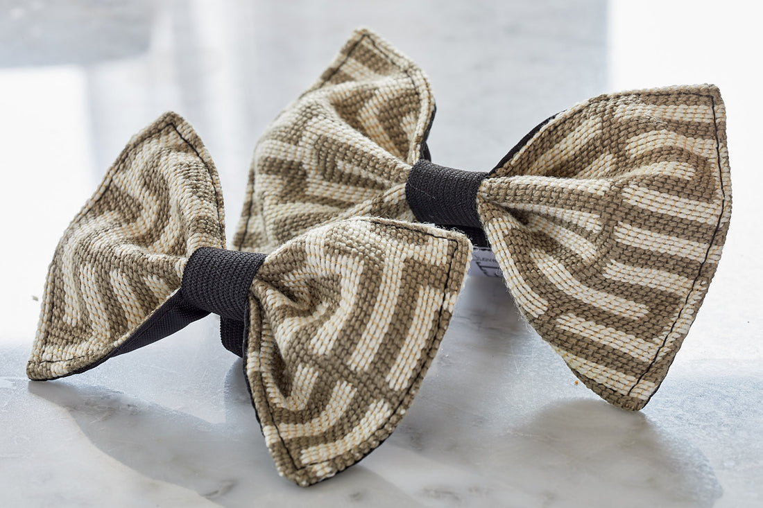 designer fabric bow tie