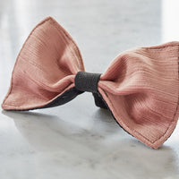 PINK VELVET DOG BOW TIE
