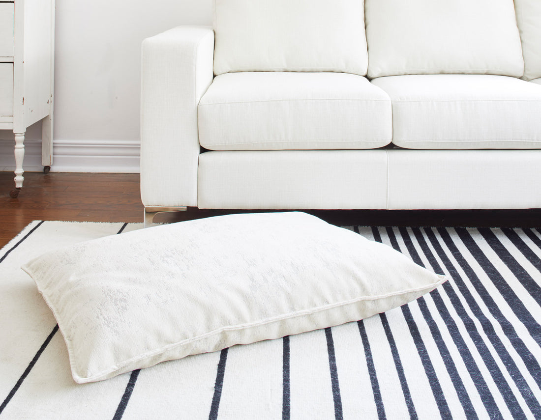cream dog bed pillow