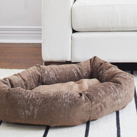 brown dog bed