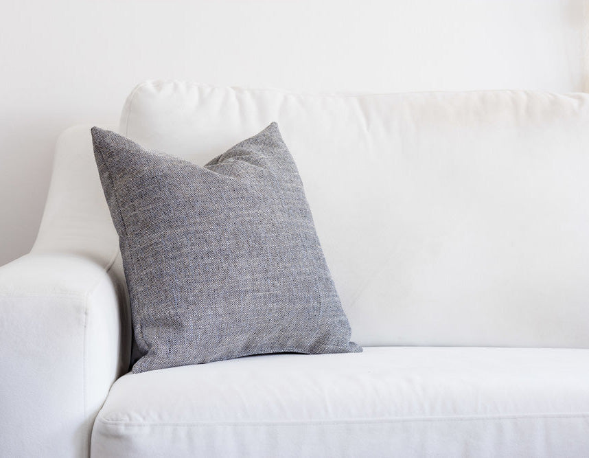 grey accent pillow