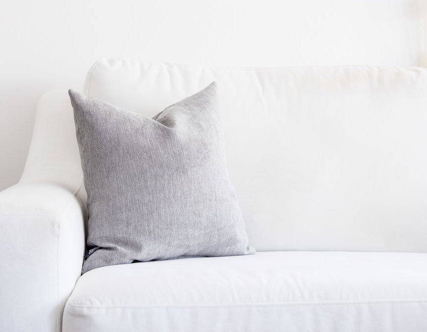 grey decorative pillow