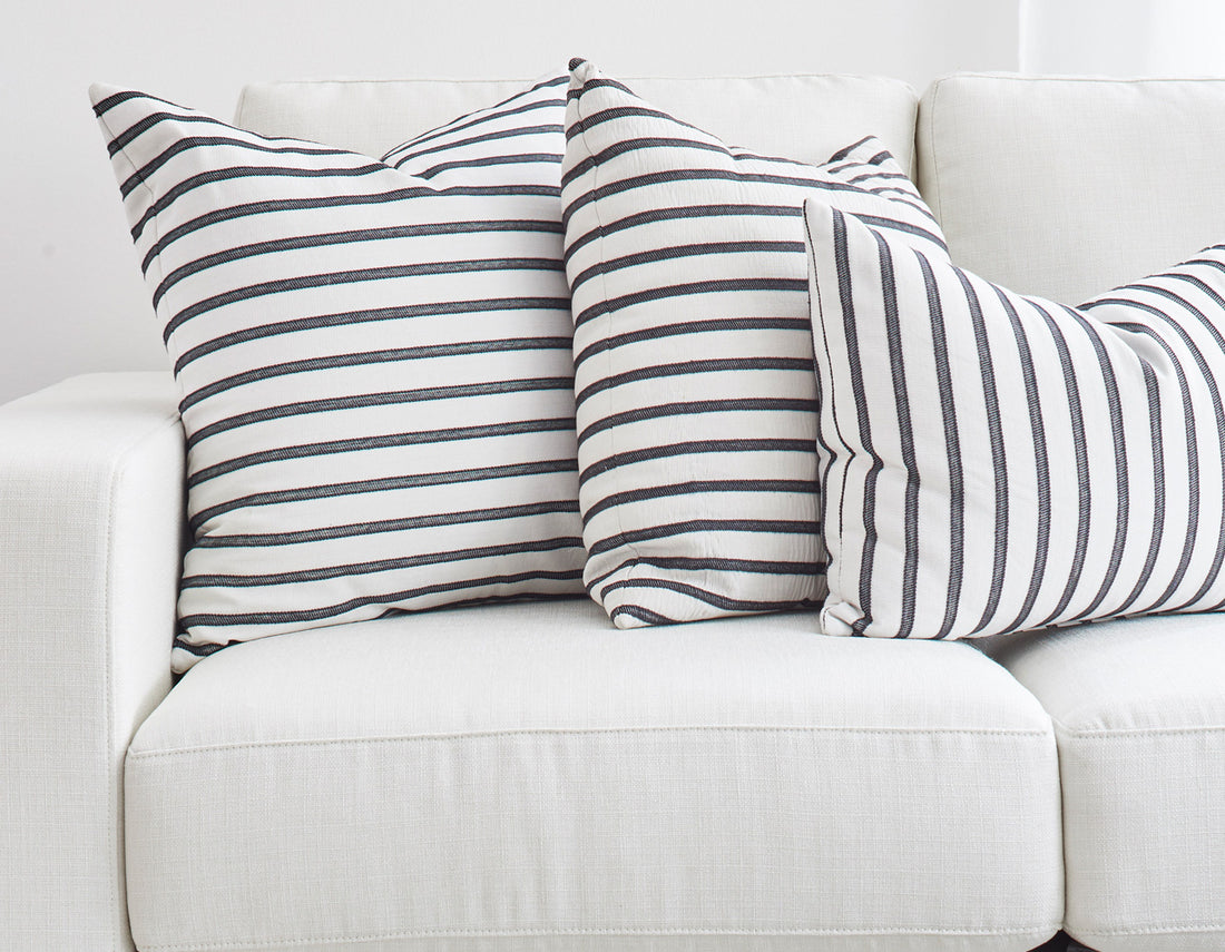 black and white pillow