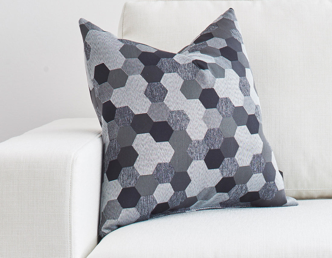 geo shape fabric pillow
