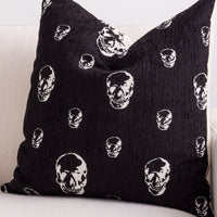 black skull pillow