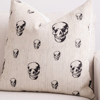 white skull pillow