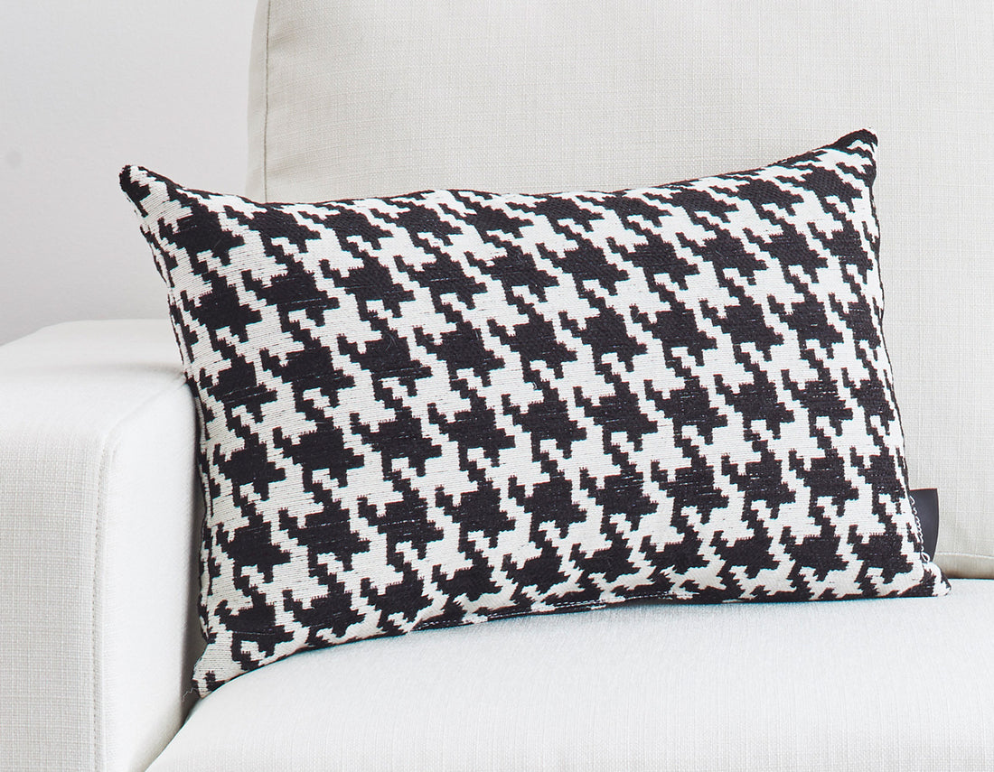 black herringbone pillow