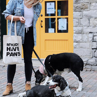 my kids have paws tote bag pet love