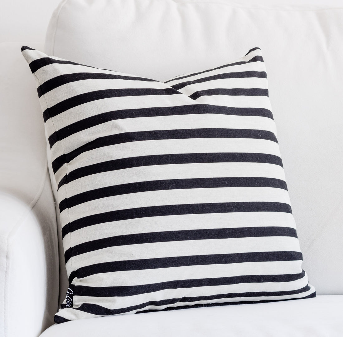 Black and White Stripe Pillow