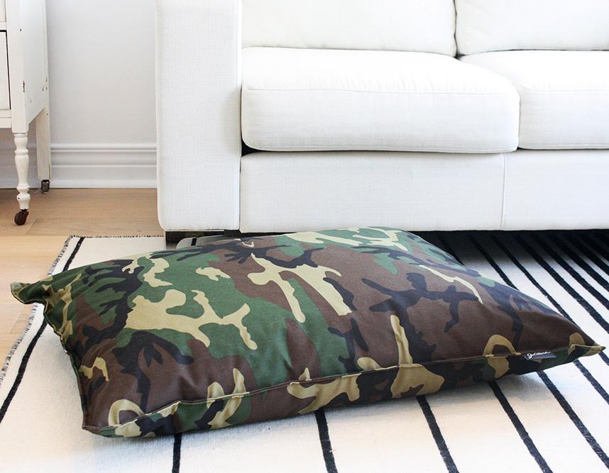 camo dog bed