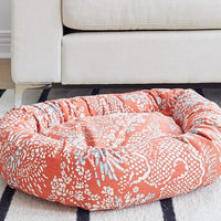 orange dog bed