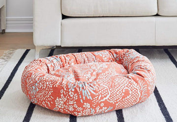 orange dog bed