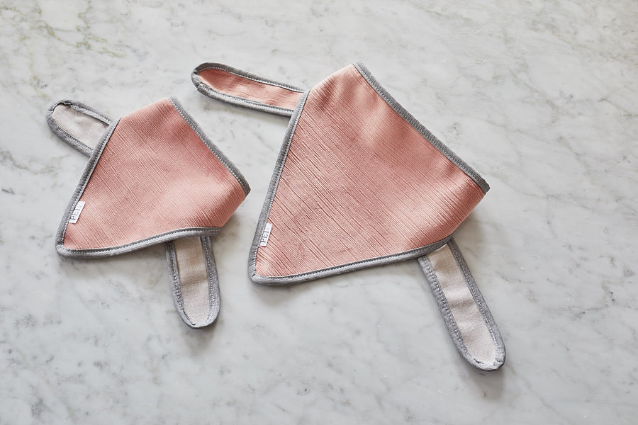 pink velvet dog scarf