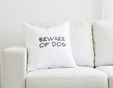 beware of dog pillow