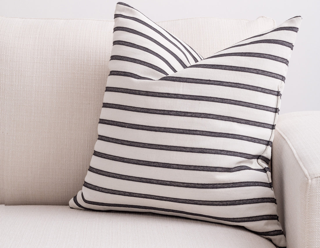 black stripe pillow