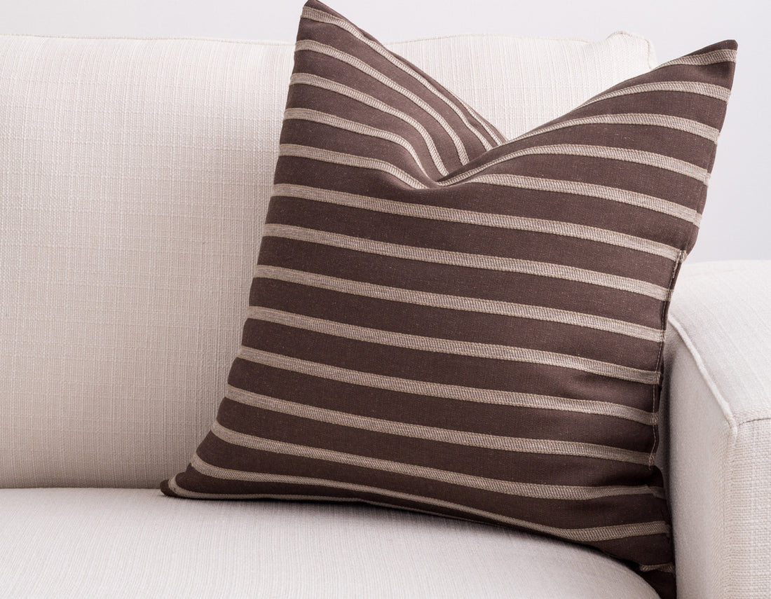 brown stripe pillow