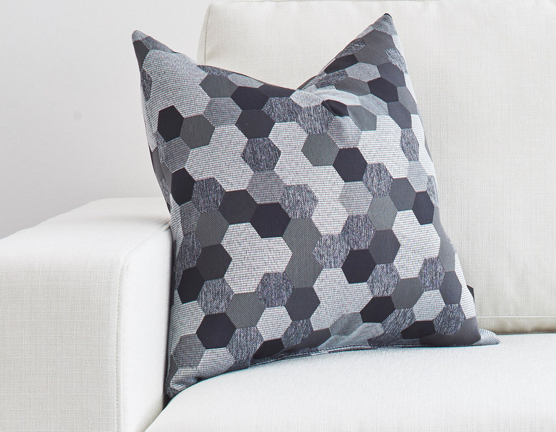 geo shape fabric pillow 