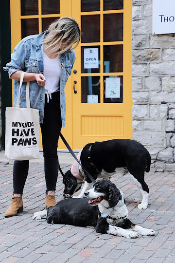my kids have paws tote bag pet love