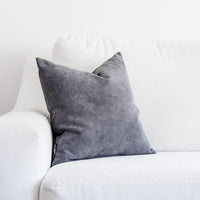 grey accent pillow