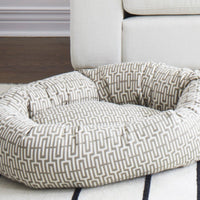 designer fabric dog bed