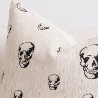 white skull fabric
