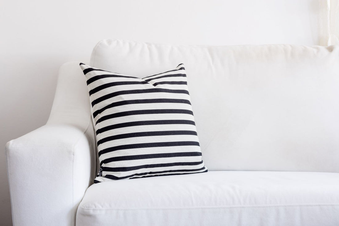 Black and White Stripe Pillow